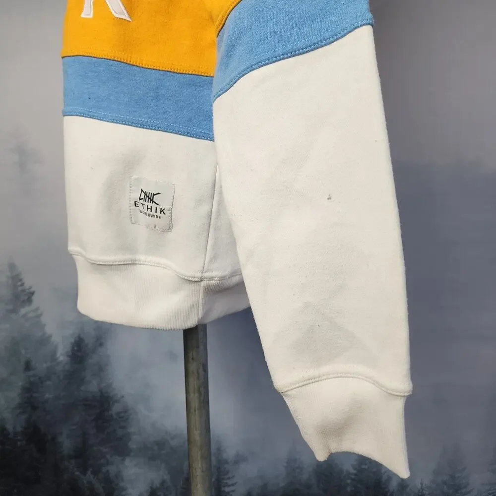 Ethik Color Block Crew Neck Sweatshirt | Men's Small